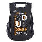 RIGHT CHOICE Small 20 L Backpack daily use unisex college bags sports typography religion backpacks (Black&white)