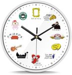 Suwyeth Friends tv Show Gifts Wall Clock 10 Inch Non-Ticking Silent,Funny Friends Decor Themed Gifts for Women,Friends Merch for Wall, Bedroom, Living Room and Office (Style 2)