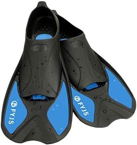 FYJS Short Swim Fins with Comfortable Full Foot Pocket Travel-Size for Snorkeling and Scuba Diving