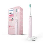 Philips Sonicare 3100 Electric Toothbrush, Sonic Toothbrush, Pressure Sensor and Timer, Sugar Rose, Model HX3671/11