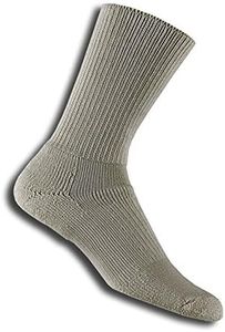 Thorlos Mens Wx Thick Padded Crew Walking Socks, Dark Khaki, Large US