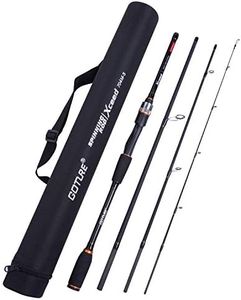 Goture Pack Fishing Rod Spinning Fishing Rods 10ft Portable Pack case 4 Sections Lightweight Carbon Fiber Poles M Power MF Action