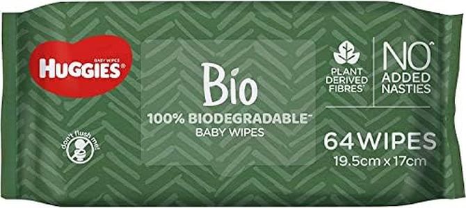 Huggies Bio Baby Wipes 256 Count (4 x 64 Pack) - Packaging May Vary