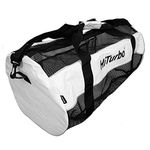 Hiturbo Mesh Duffel Bag: Diving Duffels Luggage - Travel Dive Bags - Beach Gear for Scuba Surfing Snorkeling - White