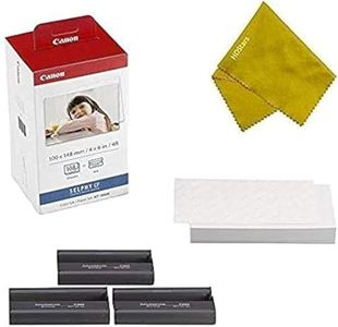 Canon KP-108IN 3 Color Ink Cassette and 108 Sheets 4 x 6 Paper Glossy for SELPHY CP1300, CP1200, CP910, CP900, CP760, CP770, CP780 CP800. Bonus: Quality Photo Microfiber Cloth