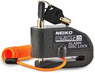 NEIKO 52908A Motorcycle Locks Anti Theft with Alarm, Motorcycle Disc Lock with Alarm, Disk Lock Anti-Theft Motion Sensor, Security Lock Brake, Universal Alarm Lock for Motorcycles, Bicycles & More