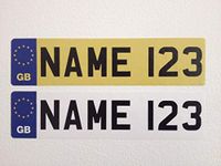 Kids Personalised Number Plates Self-Adhesive Stickers For Ride-on Cars Bikes