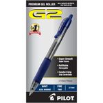 Pilot G2 Retractable Premium Gel Ink Roller Ball Pens, Fine Point, Navy Blue Ink, Dozen Box (31187)