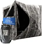 SereneLife 2-3 Person Hunting Blind for Deer and Turkey Shooting, See-Through Hunting Gear with Carry Bag, Pop-Up Portable Ground Equipment and Accessories (Camouflage