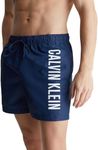 Calvin Klein Men's Intense Power Medium Drawstring Swim Shorts Shorts, Signature Navy