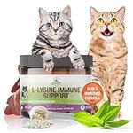 Lysine for Cats - L Lysine Powder Cat Supplements - 900mg, 200 Scoops - Llysine Kitten, Cat Immune System Support Supplement for Cold, Sneezing, Eye Health, Upper Respiratory Infection Treatment, USA