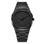 D1 Milano Stainless Steel Analog Black Dial Men Watch-Utbjsh, Black Band