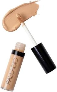 Palladio Liquid Concealer, Medium Coverage, Lightweight and Buildable Formula for Seamless Coverage, Conceals Imperfections, Brightens Skin, and Lasts All Day, Beige