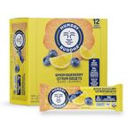 Hungry Buddha Bars - Plant Based Protein Bars - Vegan Nutrition Bars - Low Sugar Healthy Snacks - Gluten Free Snack Bars - Peanut Free - Protein Bar - Keto Bar - 12 Count [Lemon Blueberry]