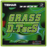 Tibhar Grass D.TecS Table Tennis Pips-Out Rubber (Red, 1.2)