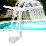 Pool Fountain for Above and In-Ground Pools,Pool Waterfall Decor,360° Adjustable Waterfall Spray Pool with Dual Pool Sprinkler,Waterfall Fountain for Cooling & Swimming Relaxation,Pool Spa Accessories