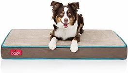 Brindle Waterproof Designer Memory Foam Pet Bed-Removable Machine Washable Cover-4 Inch Orthopedic Pet Bed-Joint Relief