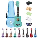 NOT HOME® 21" Soprano Ukulele with a Carrying Bag and a Digital Tuner, Specially Designed for Kids, Students and Beginners (Light Green)