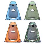 WOWCASE 1-2 Person Large Space Pop Up Shower Privacy Shelter Tent with 3 Windows, Outdoor Portable Dressing Room, Privacy Shower Tents for Camping Beach Isolation Fishing (Blue, 1.5x1.5x1.9m)