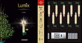 Lumix Krinner Superlight Flame12 Basic Set Wireless LED Christmas Tree Candles, Ivory, 9 cm