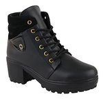 Do Bhai Women Latest Collection High Top Classic Black Boot