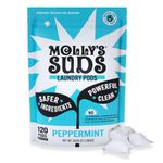 Molly's Suds Laundry Detergent Pods | Natural Detergent for Sensitive Skin | Ultra Concentrated and Stain Fighting | Peppermint - 120 Count (Value Pack)