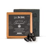 Nat Habit Detox Charcoal Butter Bath Soap With Ayurvedic Cold Processed For Detoxification, Tan Removal, Blackheads, Soothing & Skin Whitening (125gm)