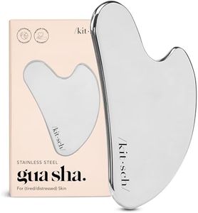 Kitsch Stainless Steel Gua Sha Facial Tools, Lymphatic Drainage Massager for Face, Chin & Jawline Sculpting, Body Guasha Tool for Muscle Tension, Manual Massage Stick for Skin Care Gifts for Mom Women