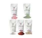Pack of 5 Clays | Rose Clay, French Green Clay, Kaolin Clay, Moroccan Red Clay and Bentonite Clay | 8oz Each | Best Variety Pack For DIY Projects | By Yogi’s Gift®