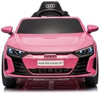 Macchina Elettrica Per Bambini Audi RS e-Tron Auto Elettrica Per Bambini Telecomandata Sedile In Pelle Porte Apribili Doppio Motore Elettrico 12V Carico 25 Kg TOYSCAR (rosa)