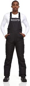 Arctic Quest Mens Insulated Snow and Ski Bib Overalls Snow Pants Snowboard Mens Overalls for Fishing, Hunting, Snowmobiling, Rich Black, Medium