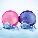 FUNDURABLE Skip Ball, Water Skipping Ball Water Balls 2-Pack Water Bouncing Balls for Beach Swimming Pool River Lake, Blue