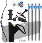 AUVIM Takedown Recurve Bow and Arrow Set 56" for Adult & Youth Beginner Ready to shoot Archery Set Right Handed for Outdoor Training Practice (40LB)