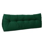 Lancashire Textiles 20 x 50 x 150cm (King Bed) Luxury Velvet Triangular Wedge Bedroom Headboard Cushion - Headboard Bolster Support Pillow for Bed, Sofa, Chair - Forest Green - Made in Britain
