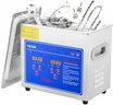 VEVOR Ultrasonic Cleaner with Digital Timer & Heater, Professional Ultra Sonic Jewelry Cleaner, Stainless Steel Heated Cleaning Machine for Glasses Watch Rings Small Parts Circuit Board (3L)
