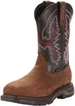 Ariat Mens WorkHog XT Wide Square Toe Waterproof Carbon Toe Work Boot Oiled Dark Brown/Black 10.5