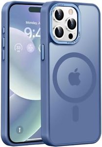 Newfuture Upgraded Magnetic for iPhone 15 Pro Max Case [Compatible with Magsafe] [Mil-Grade Protection], Pocket-Friendly, Slim Translucent Phone Case Cover for iPhone 15 Pro Max 6.7", Light Blue