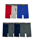 Fruit of the Loom Men's Coolzone Boxer Briefs, Long Leg - 7 Pack - Assorted Colors, X-Large