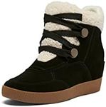 SOREL Women's Out N About Cozy Wedge Boots - Black, White - Size 6.5