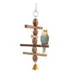 JAINSONS PET PRODUCTS 100% Natural Wooden Playing Tool for Small Birds, Toy for Birds