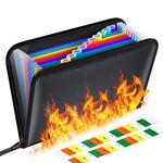 ThinkTex Important Document Organiser, Fireproof & Waterproof, 13 Pockets Zippered Accordion Files, Colorful Tabs, Letter/A4 Size