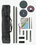 Pro-Fit 45mm Professional Portable Spinning Dance Pole with attachable LED Dance Light and Carry Bag