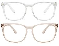 Yogo Vision Blue Light Blocking Computer Glasses Anti Glare Reduce Eyestrain Eyeglasses for Computers Screens for Men and Women (2 pack)