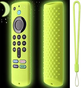 Compatible with Fire-TV-Stick 4K Max/3rd Gen Remote Cover | Soft Silicone Remote Control Case with Lanyard | Shockproof Luminous Protective Sleeve for Fire-TV-Stick 4k Max (10 Colors)