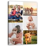 Collage Canvas Prints with Your Photos Personalized Multi Pictures for Wall Custom Family Wedding Baby Pet Dog Photo to Canvas Customized Gifts Home Wall Decor (Collage Photo-6, Framed)