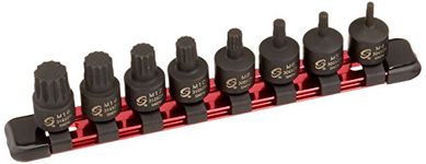 Sunex 3640 3/8-Inch Drive Stubby Triple Square Impact Bit Socket Set, 8-Piece