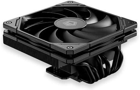 ID-COOLING IS-67-XT BLACK 67mm Height Low Profile CPU Cooler 6 Heatpipes CPU Air Cooler for HTPCs, ITX, and Small Form Factor Builds, 120x15mm Slim Fan, Support Intel LGA1700/1200/115X, AMD AM5/AM4