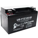 YTZ10S-BS Battery Replacement (8.6Ah, 12v, Sealed) Factory Activated, Maintenance Free Battery Compatible with - 2015 Yamaha FZ-07, 2006 Honda CBR1000RR, 2007 Honda CBR1000RR, 2015 Yamaha FJ-09