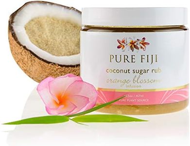 Pure Fiji Coconut Sugar Body Scrub - Body Exfoliator Scrub Natural Origin for Smooths and Softens Skin - Organic Exfoliating Sugar Scrub for Body, Orange Blossom, 15.5 Oz
