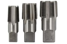 Drill America - POUCSNPT3 3 Piece NPT Pipe Tap Set (1 inch, 1-1/4 inchand 1-1/2 inch), Plastic Pouch Case, POU Series